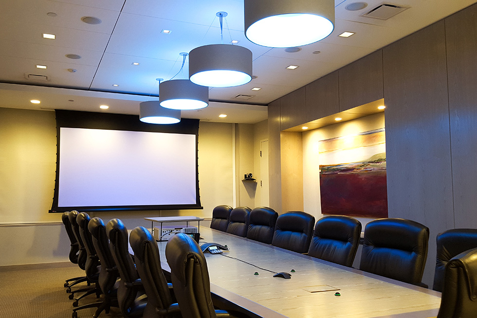 Large and comfortable conference room is multi-media ready